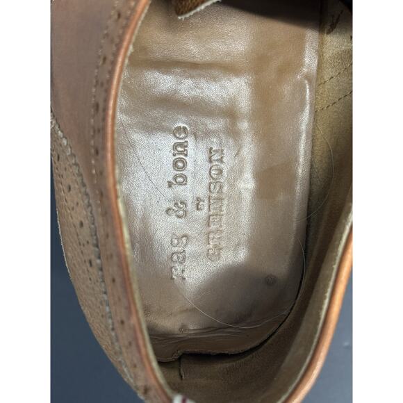 Grenson Rag Bone Brogue Oxford Mens 12 Shoes Bedford Weld Leather Made England - Picture 13 of 15